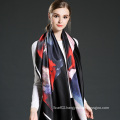 Black Woman 100% Silk Satin Big Square Scarf